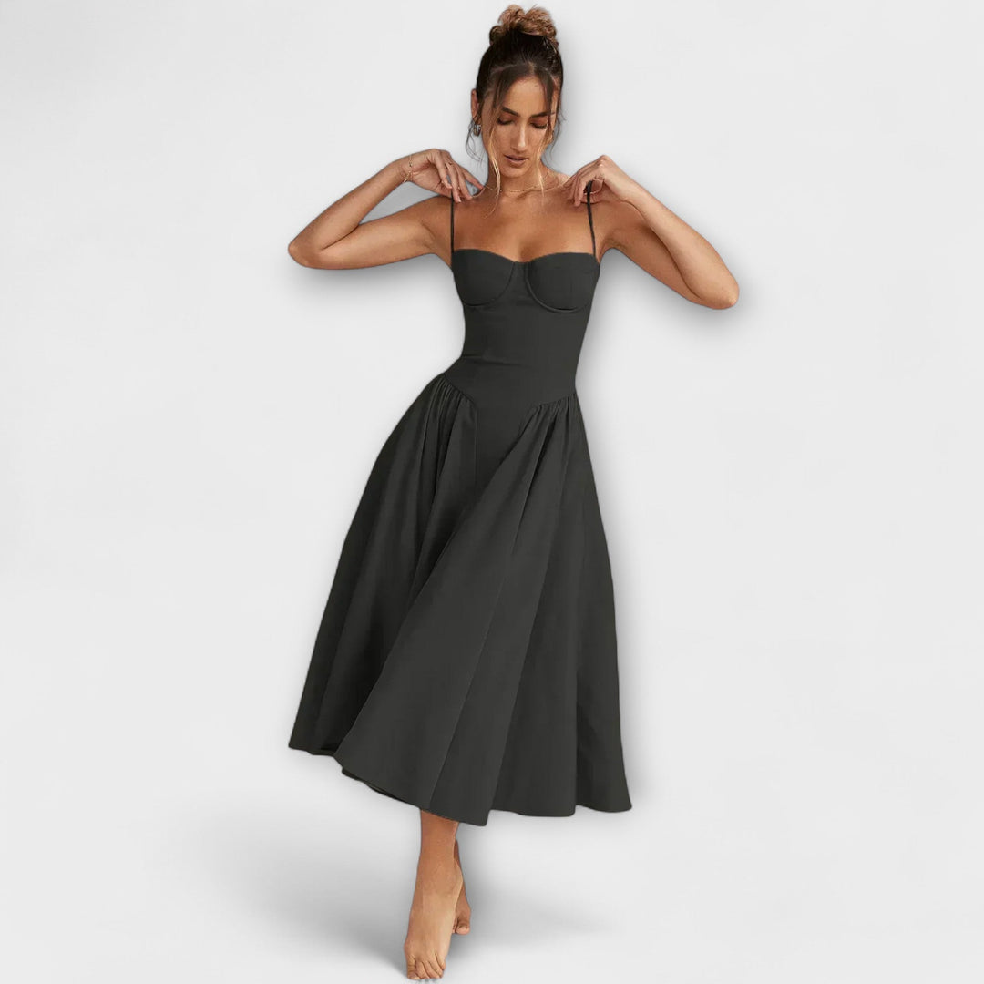 Rosalie - Vestido de Corset Sem Mangas Refinado