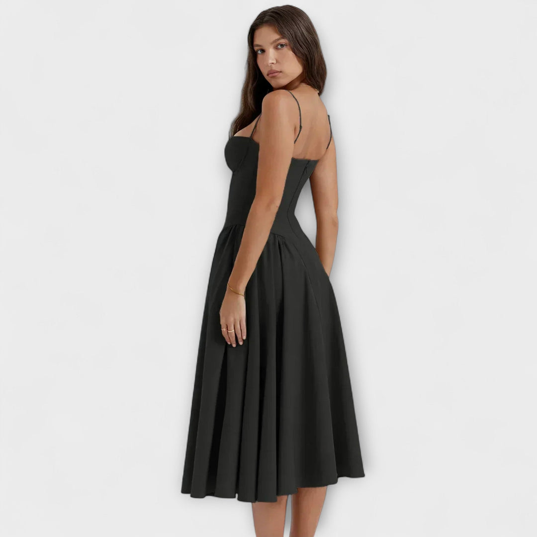 Rosalie - Vestido de Corset Sem Mangas Refinado