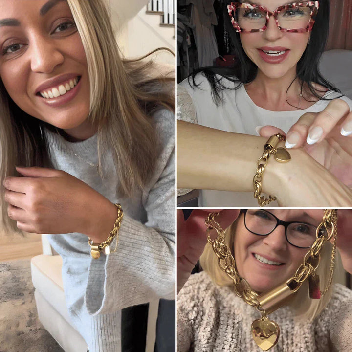 Pulseira Chunky Dourada Elegante