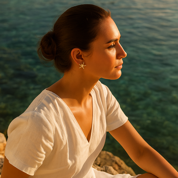 Brincos Exclusivos Cora Estrela do Mar