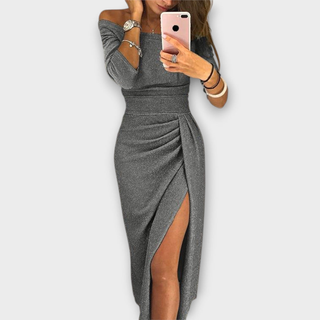 Aurora - Elegante Vestido Off-Shoulder