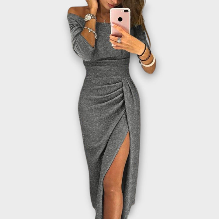 Aurora - Elegante Vestido Off-Shoulder