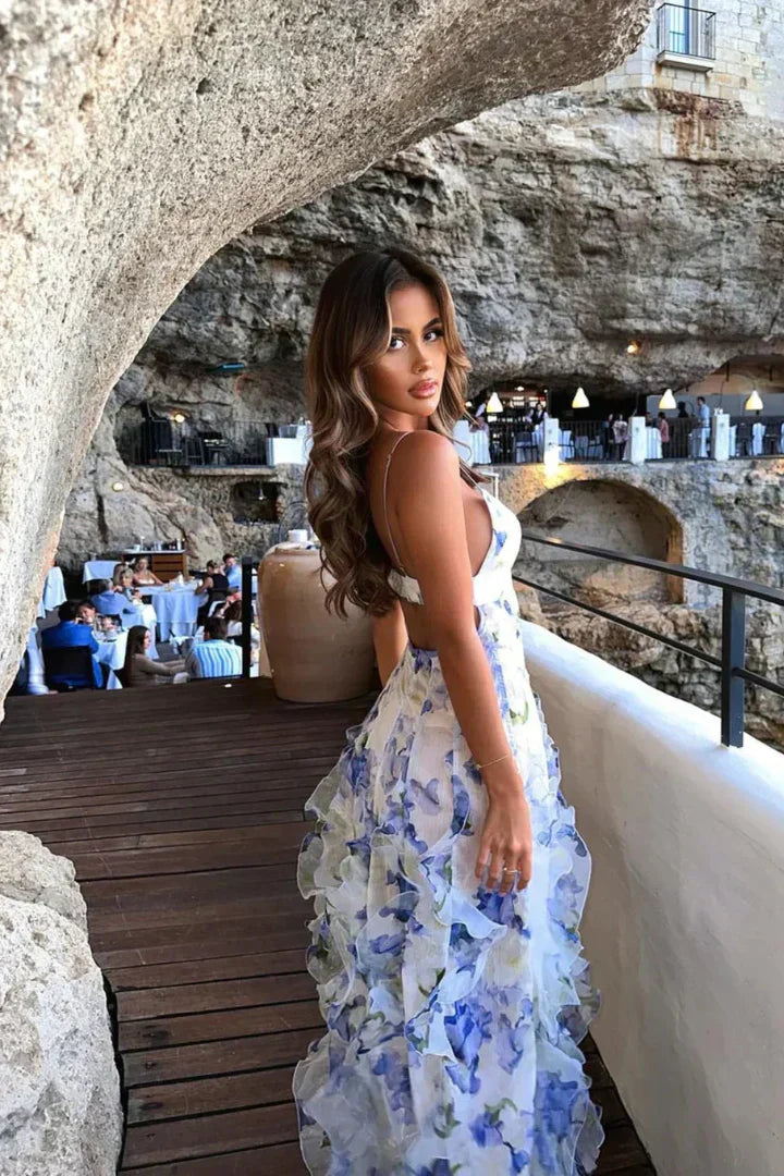 Isra | Vestido Floral com Babados