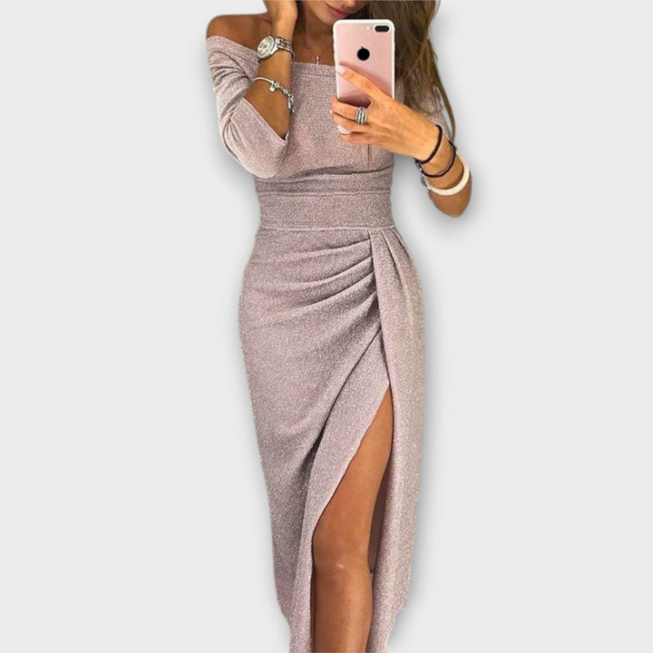 Aurora - Elegante Vestido Off-Shoulder