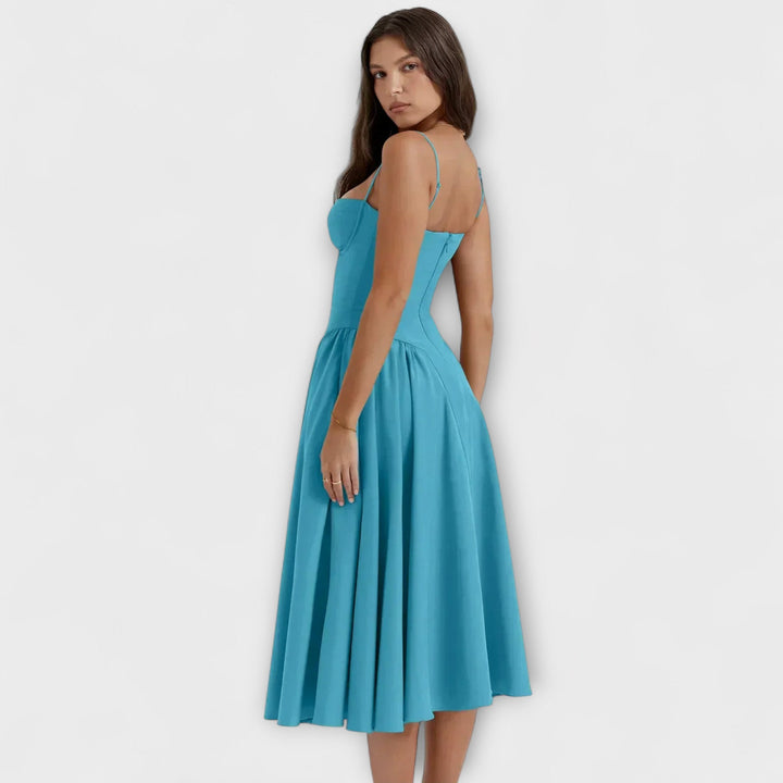 Rosalie - Vestido de Corset Sem Mangas Refinado