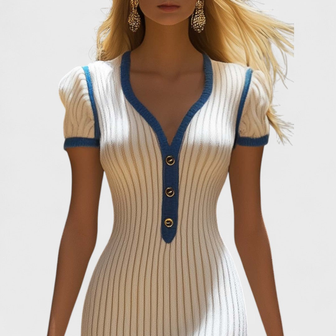 Ellena - Elegante vestido midi com saia sereia