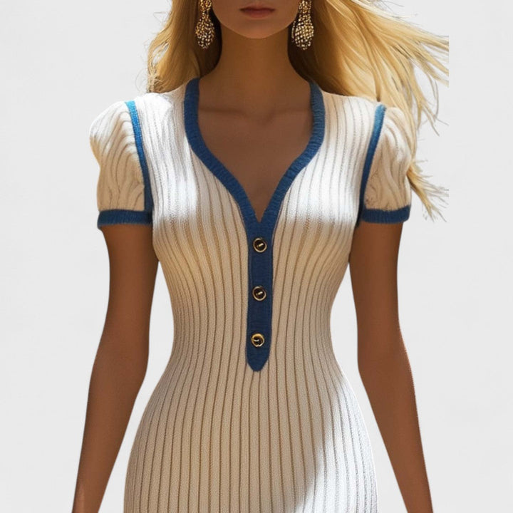 Ellena - Elegante vestido midi com saia sereia