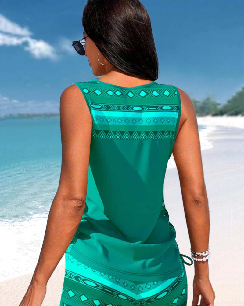 Sylvia | Tankini com Estampa Geométrica