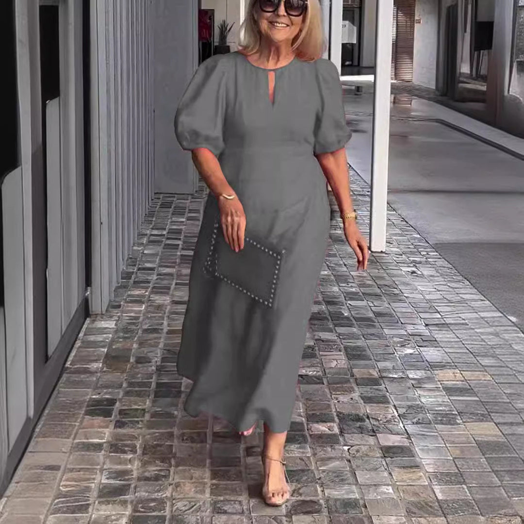 Carla™ - Vestido Elegante com Mangas Bufantes