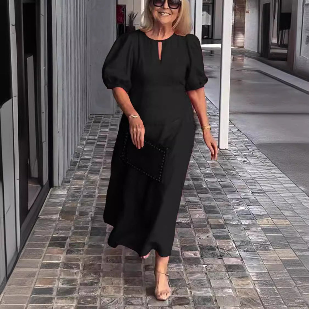 Carla™ - Vestido Elegante com Mangas Bufantes