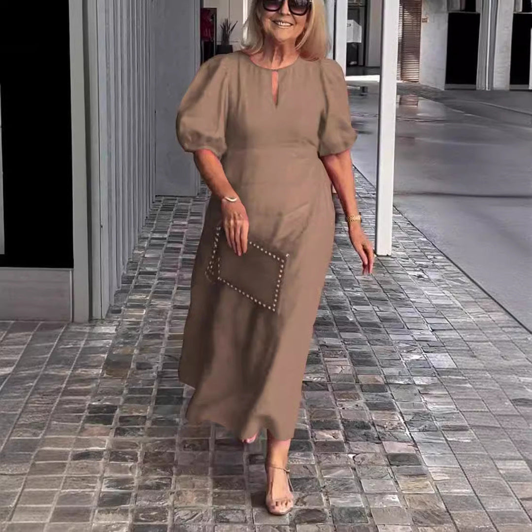 Carla™ - Vestido Elegante com Mangas Bufantes