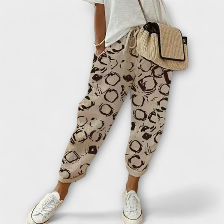 Burga - Calça Confortável de Algodão e Linho