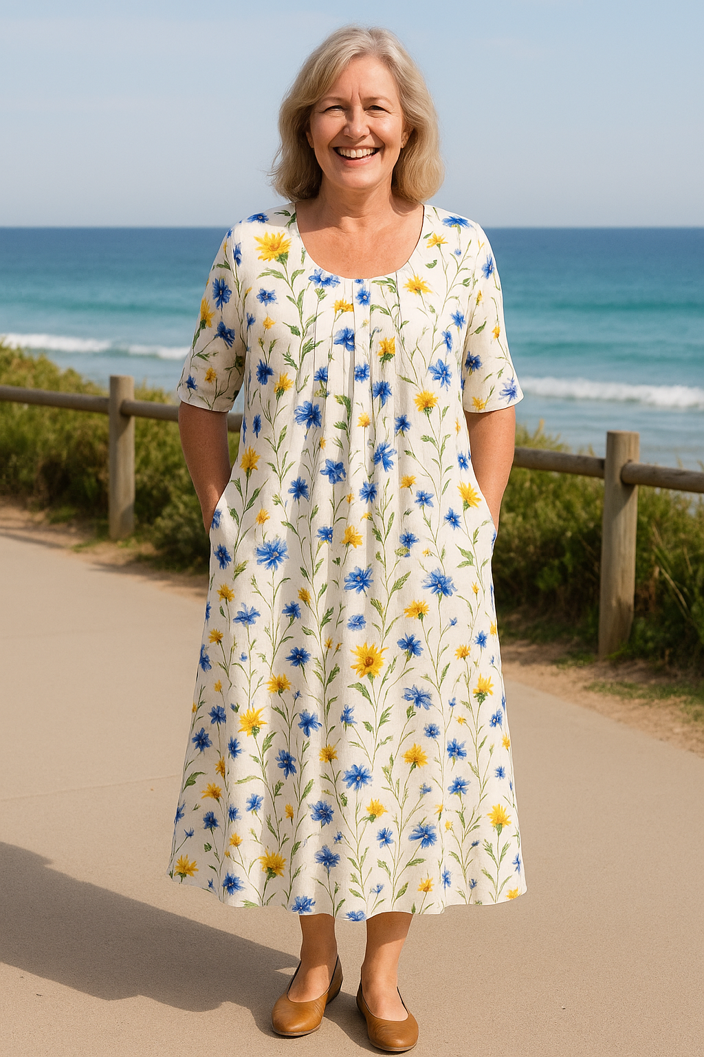 Ivryrose | Vestido - Elegância Fluida – Design Amigo da Barriga