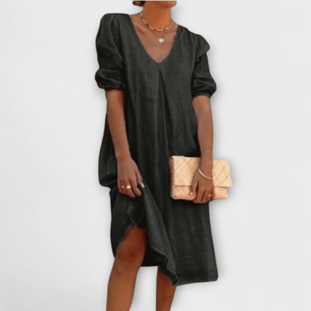 Fanny - Vestido de verão elegante com detalhes em crochê