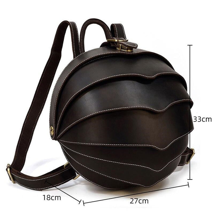 Mochila de Couro Estilo Besouro para Mulheres
