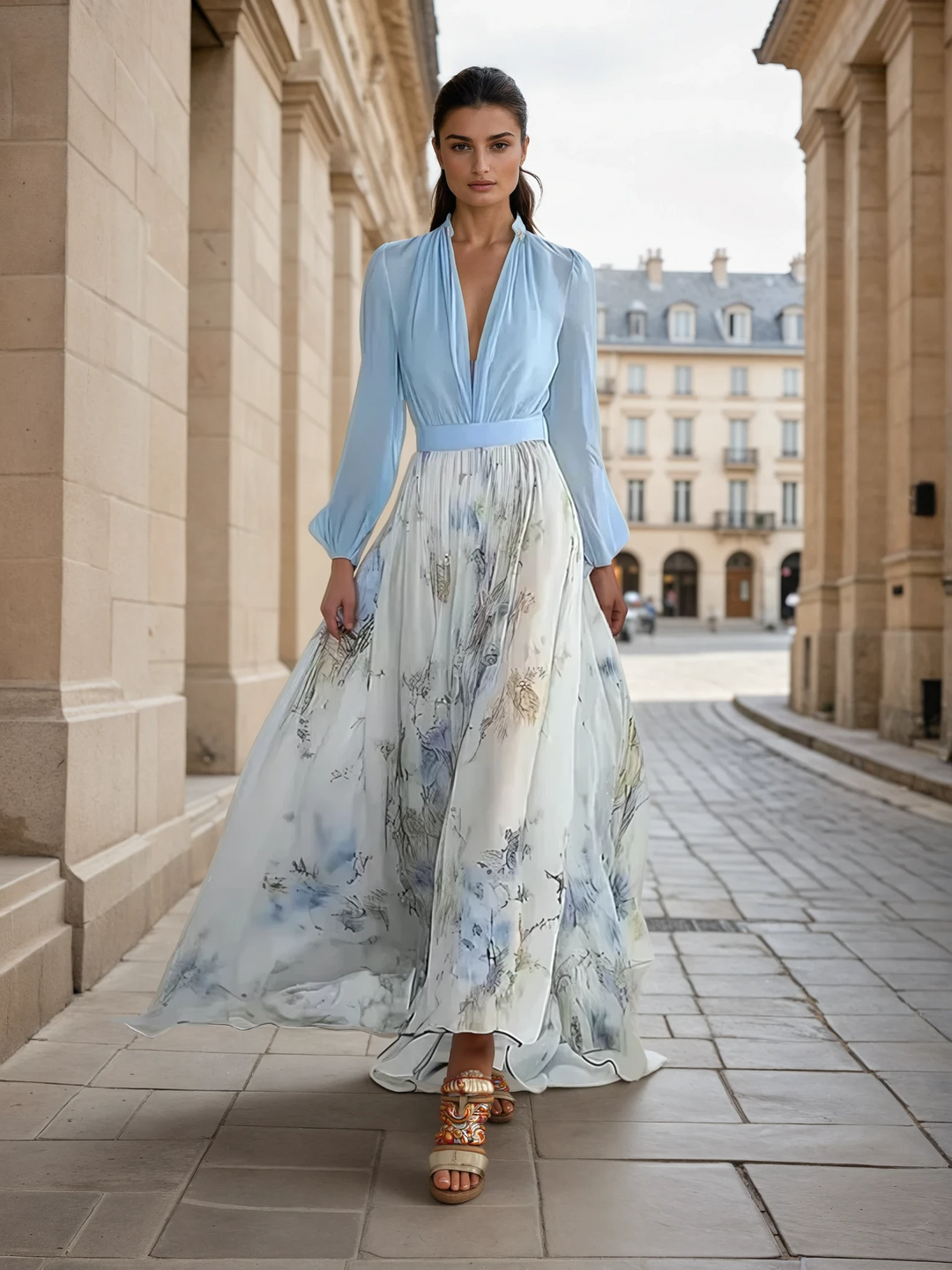 Zara | Vestido Maxi Floral Elegante