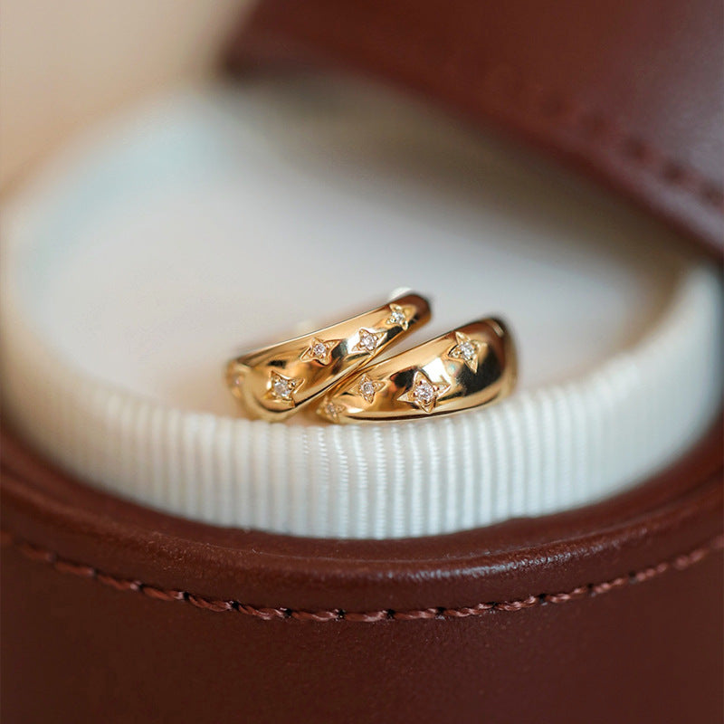 Brincos Luxuosos em Ouro e Prata