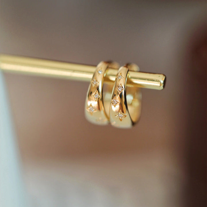 Brincos Luxuosos em Ouro e Prata