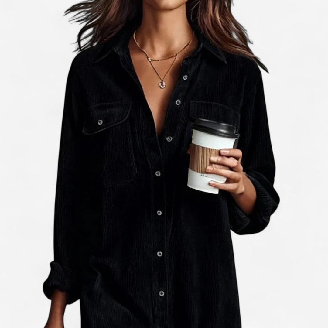 Anastacia™ Midi Ampla em Veludo Cotelê