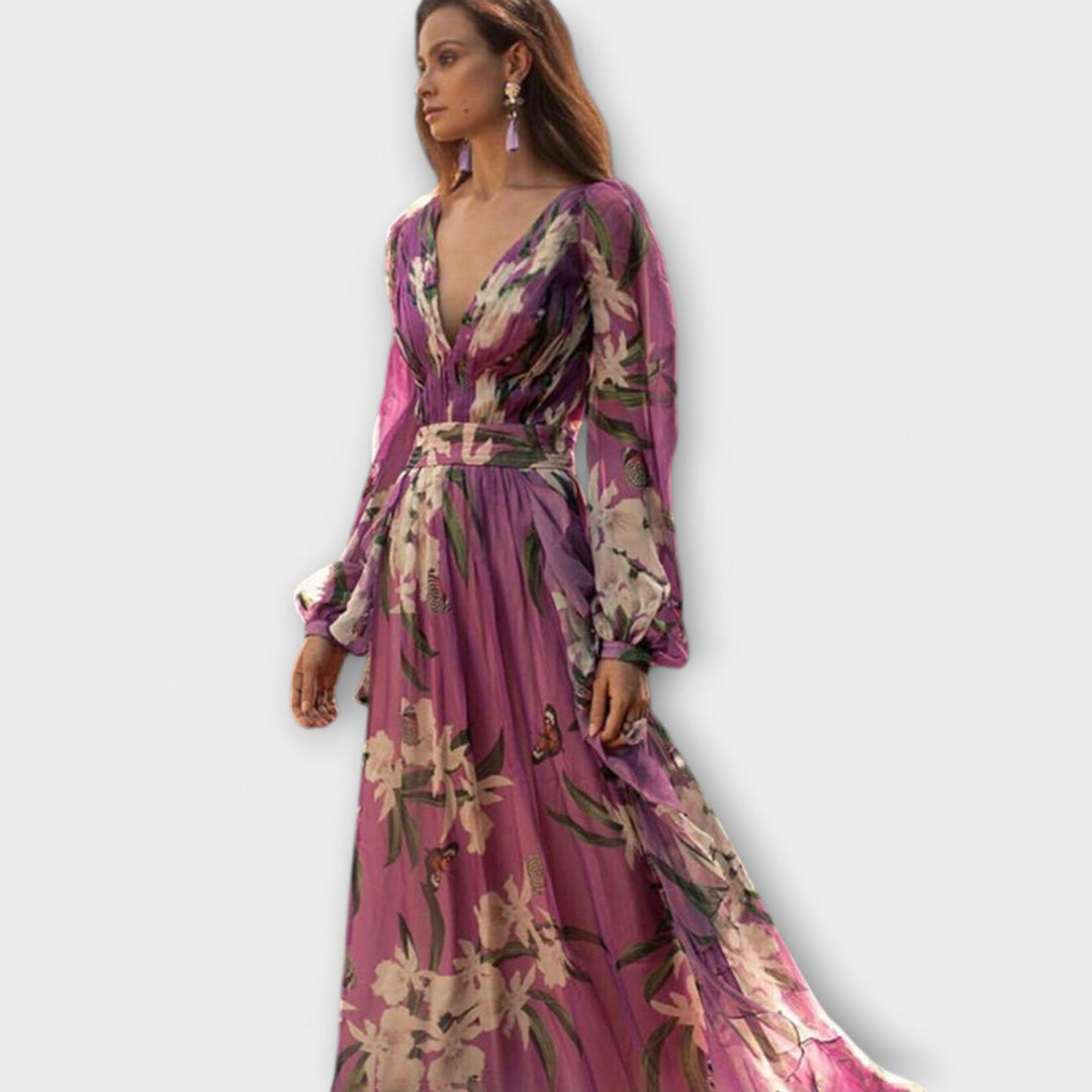 Vestido Max longo elegante de alta qualidade