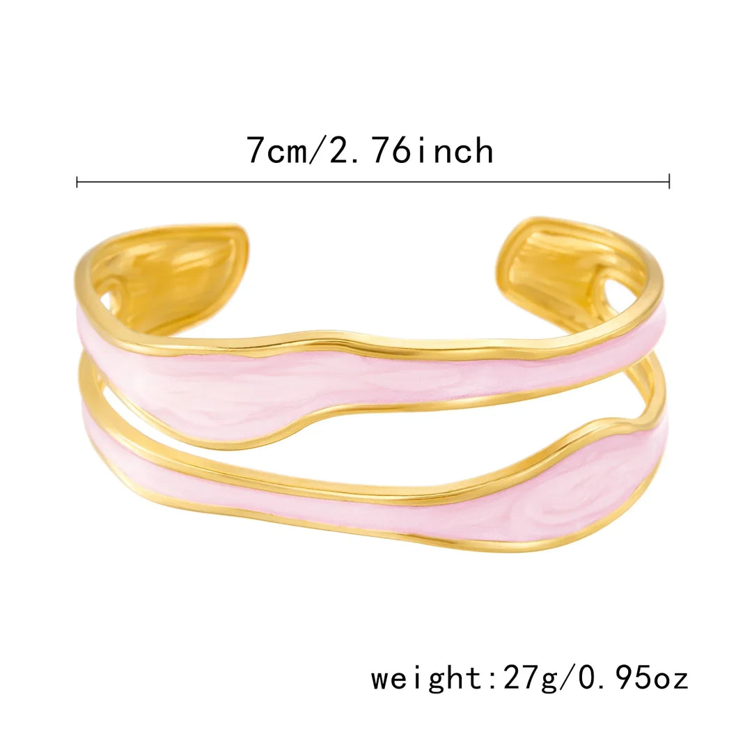 Pulseira Vintage Branca em Aço Inoxidável