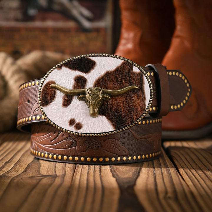 Cinto de couro Golden Trail