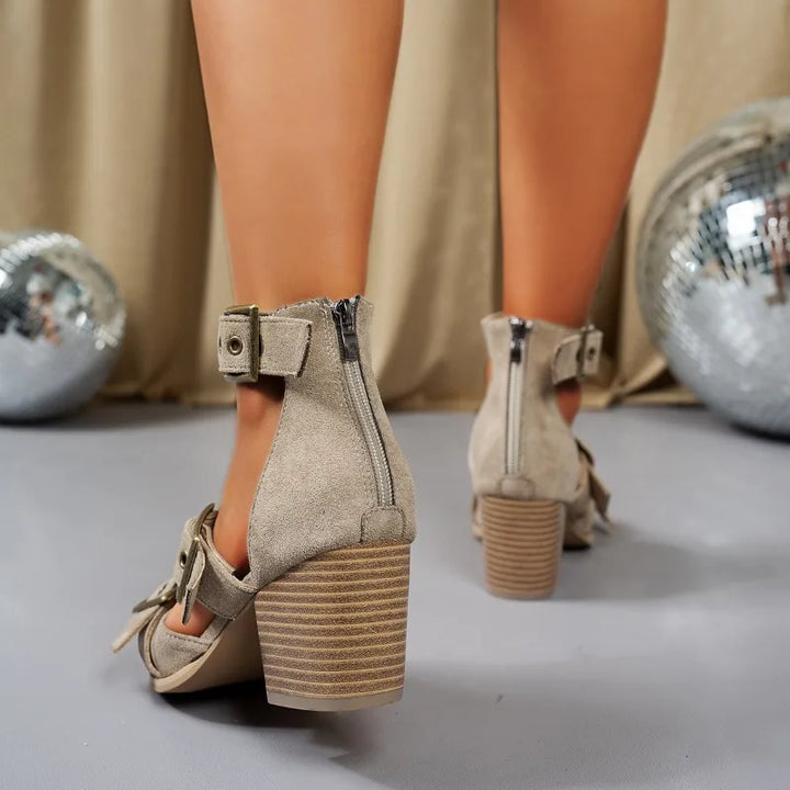 Arden Buckle Block Heels