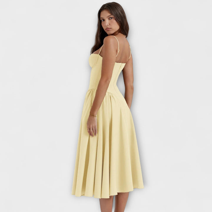 Rosalie - Vestido de Corset Sem Mangas Refinado