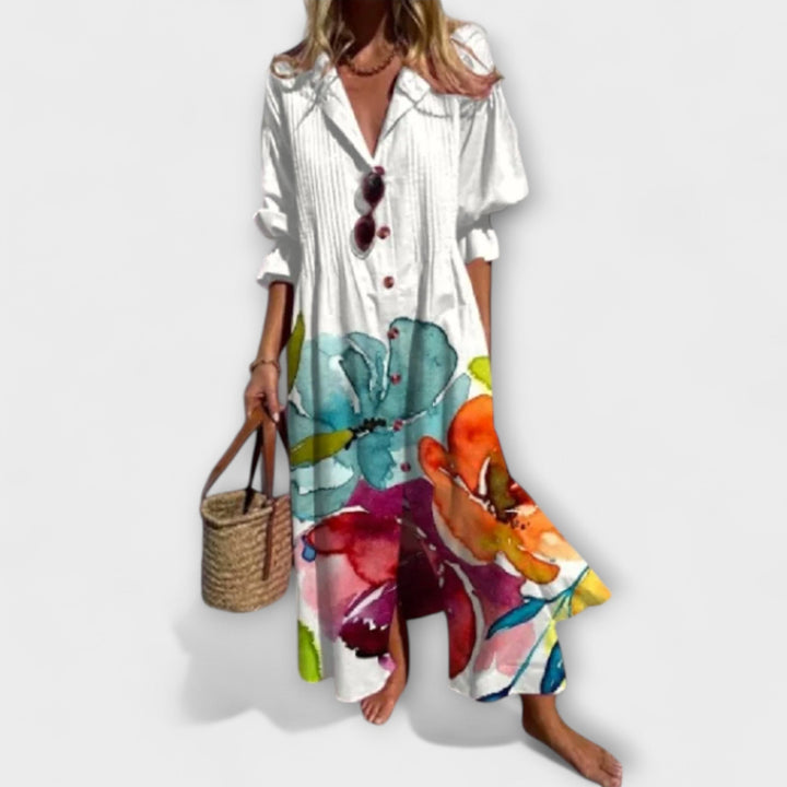 Lila - Vestido Max com Estilo e Cobertura para a Barriga