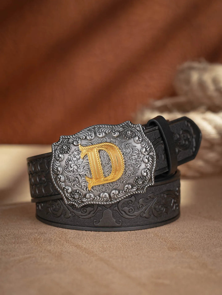 Cinto de couro Honor Lasso com inicial personalizado