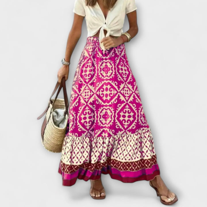 Dagmar - Saia de Verão Feminina de Cintura Alta