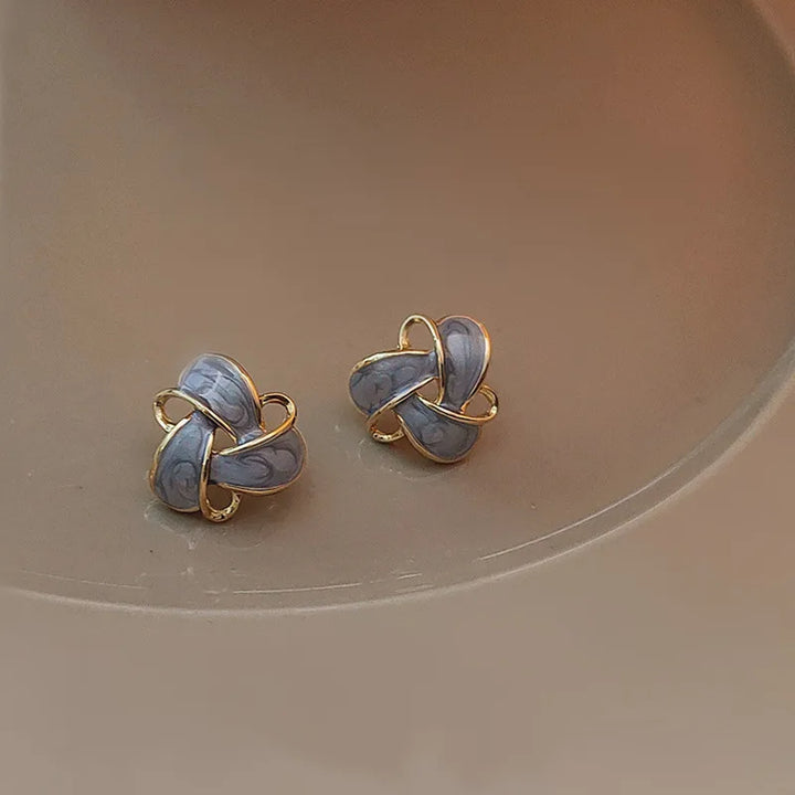 Brincos de Estudo Oco de Esmalte Roxo Vintage