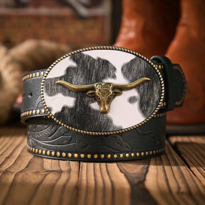 Cinto de couro Golden Trail