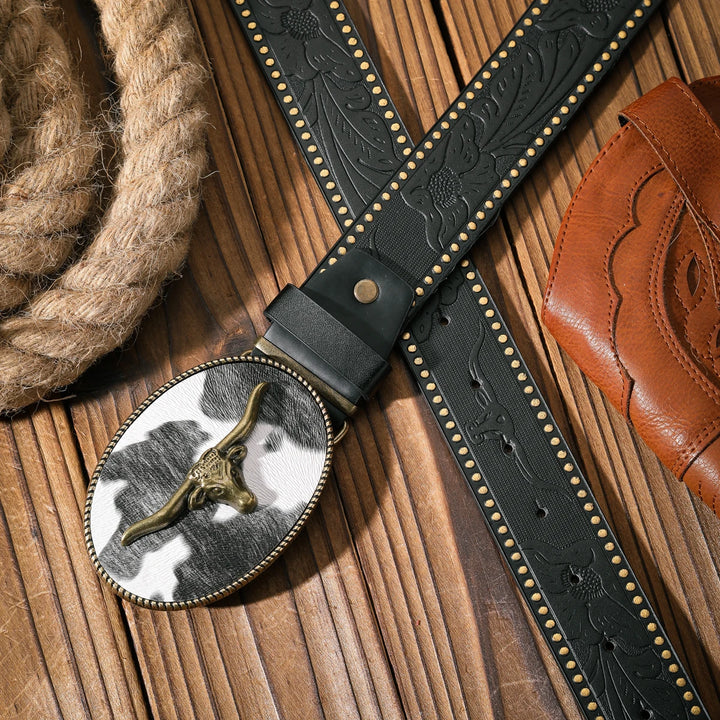 Cinto de couro Golden Trail