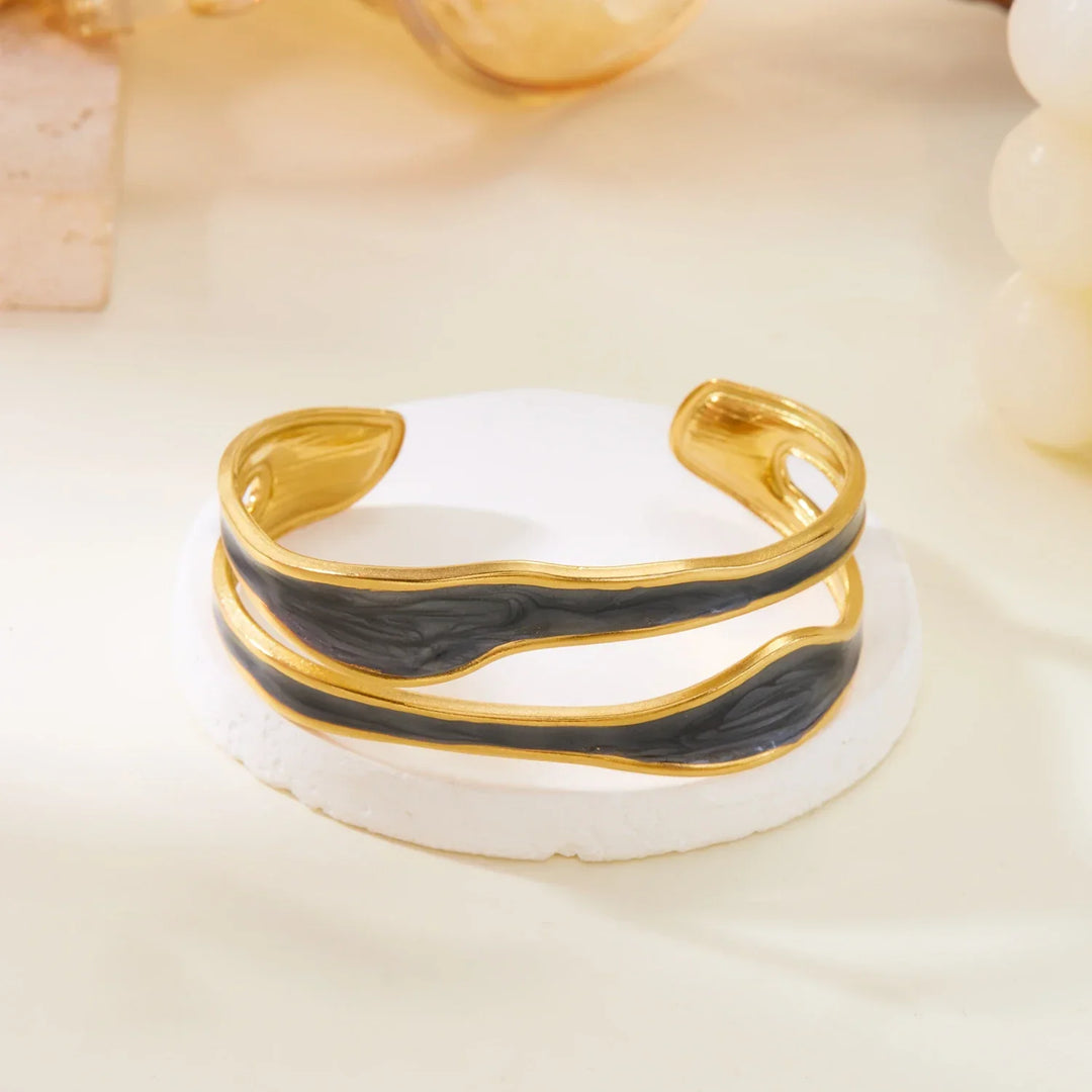 Pulseira Vintage Branca em Aço Inoxidável