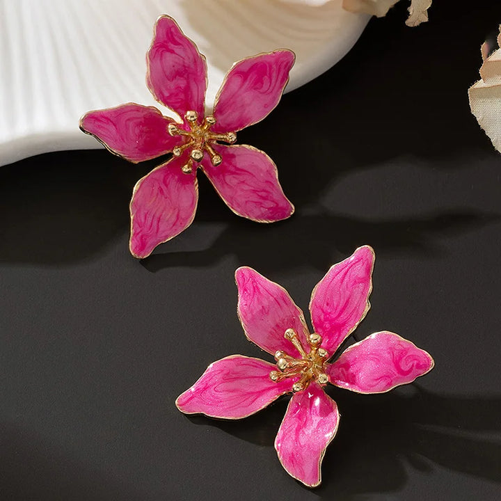 Brinco de Estrela de Flores de Esmalte Bold para o Verão