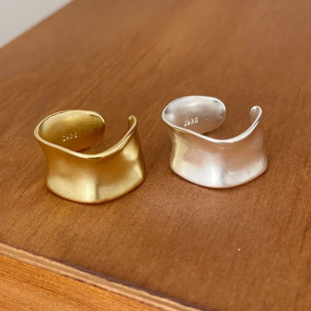 Anel Largura Ajustável Vintage em Ouro e Prata