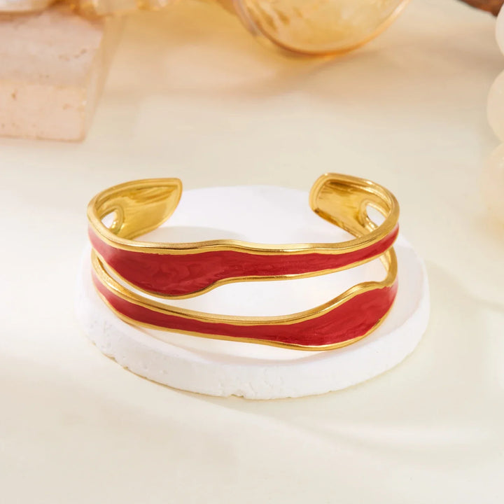 Pulseira Vintage Branca em Aço Inoxidável