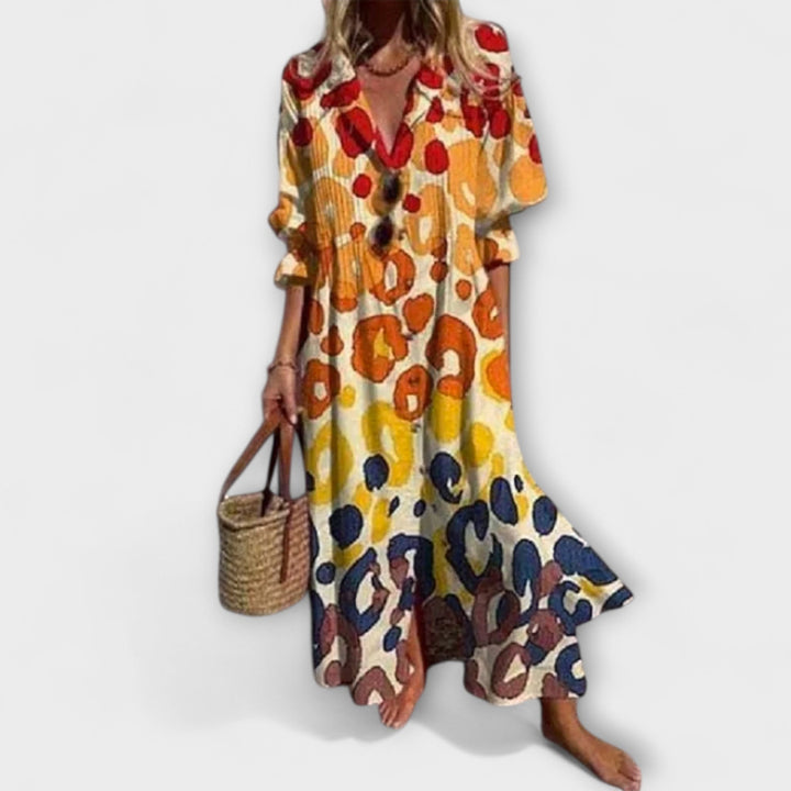 Lila - Vestido Max com Estilo e Cobertura de Barriga