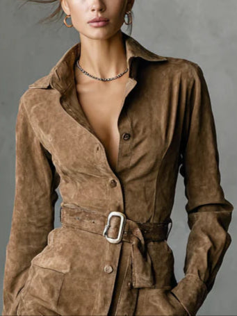 Vestido Midi de Manga Longa