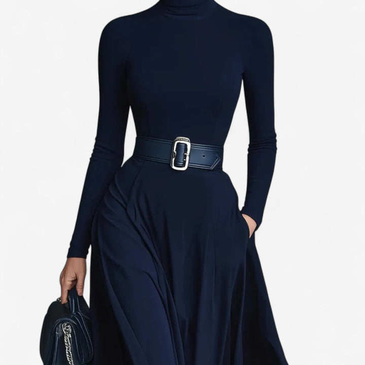 Yvelise™ Robe Maxi com Gola Alta