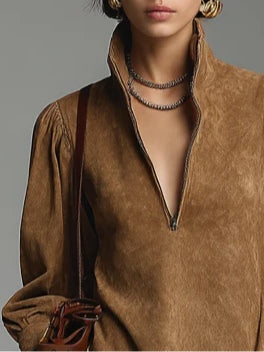 Vestido Mini de Gola Alta