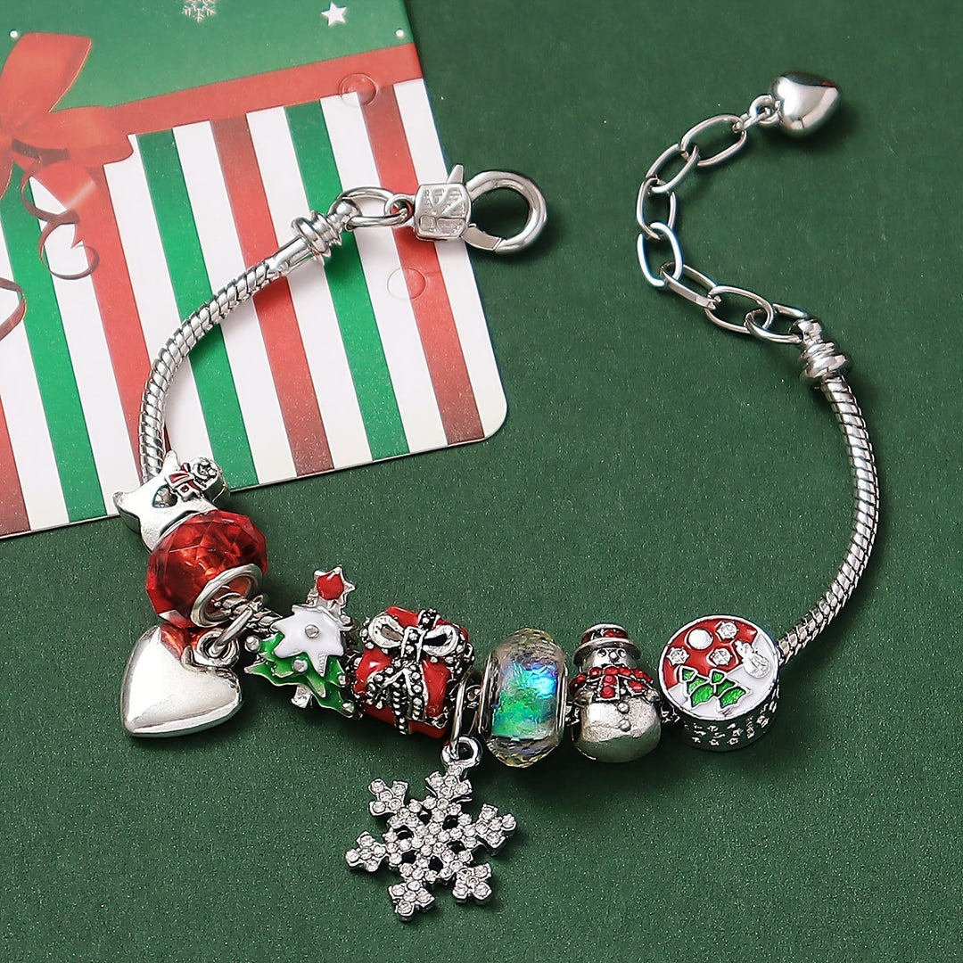 Pulseira de Charme de Natal Chic