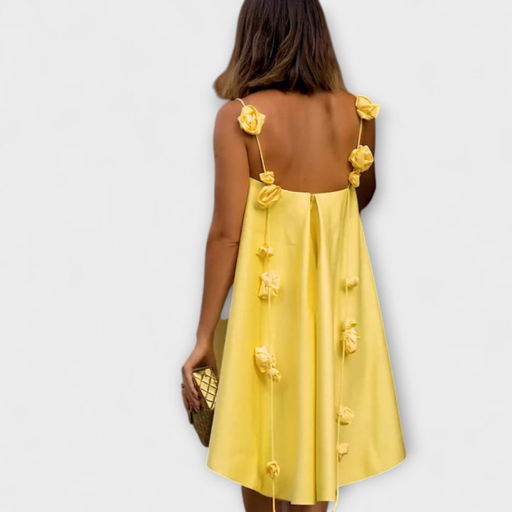 Jordan - Vestido Mini Floral Elegante com Alças