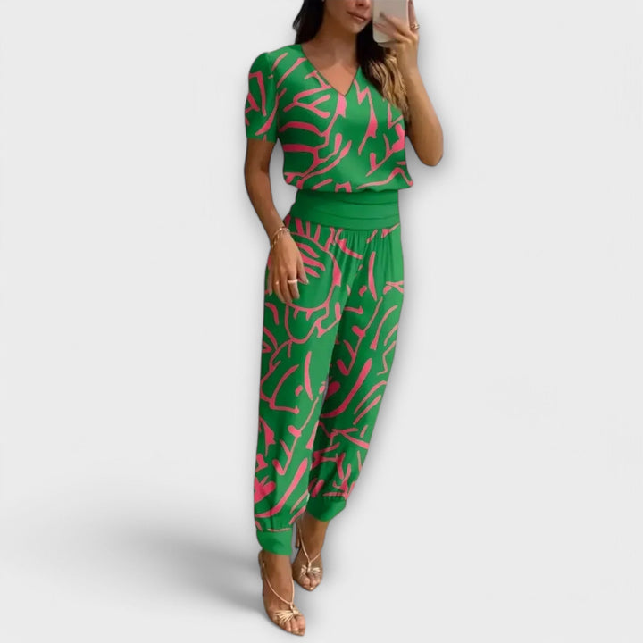 Irmelin – Conjunto Elegante com Blusa e Calça