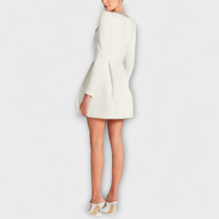 Wren - Vestido Mini de Veludo com Detalhes em Joias