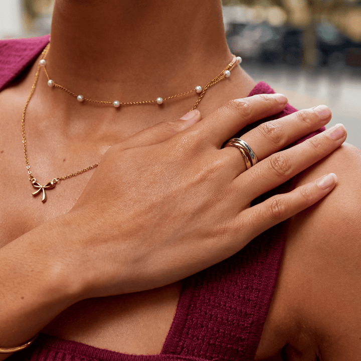 Anel Elena em três tons